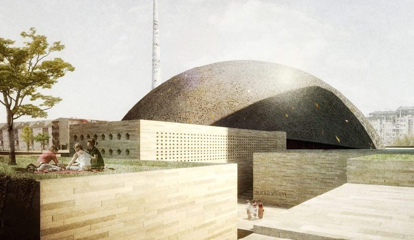 One of the proposed options for a new mosque in Pristina, Kosovo